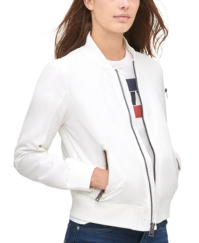 Levi's Trendy Plus Size Melanie Bomber Jacket In White