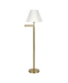 Hudson & Canal Moby Swing Arm Floor Lamp With Empire Shade In Gold-tone