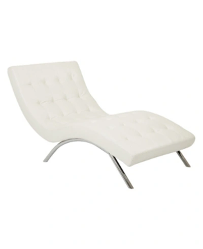Osp Home Furnishings Blake Tufted Chaise In White