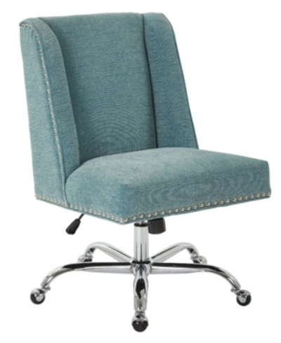 Osp Home Furnishings Alyson Managers Chair In Turquoise