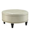 OSP HOME FURNISHINGS AUGUSTA ROUND STORAGE OTTOMAN