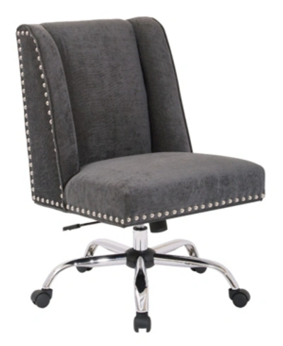 Osp Home Furnishings Alyson Managers Chair In Charcoal