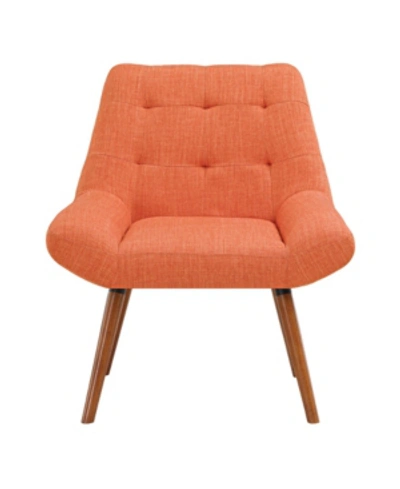 Osp Home Furnishings Calico Accent Chair In Open Orange