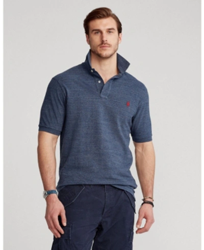 Polo Ralph Lauren Men's Big & Tall Classic-fit Cotton Mesh Polo In Classic Royal Heather