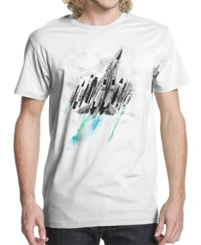 Beachwood Men's Art Supply Fighter Jet Graphic T-shirt In White