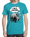 Buzz Shirts Men's Rhino Unicorn Graphic T-shirt In Pastel Blue