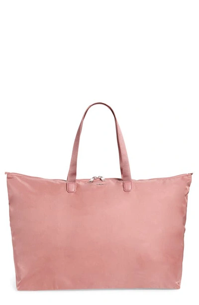 Tumi Voyageur Just In Case Packable Nylon Tote In Dusty Rose