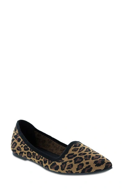 Mia Women's Corrine Ballet Knit Flats In Leopard