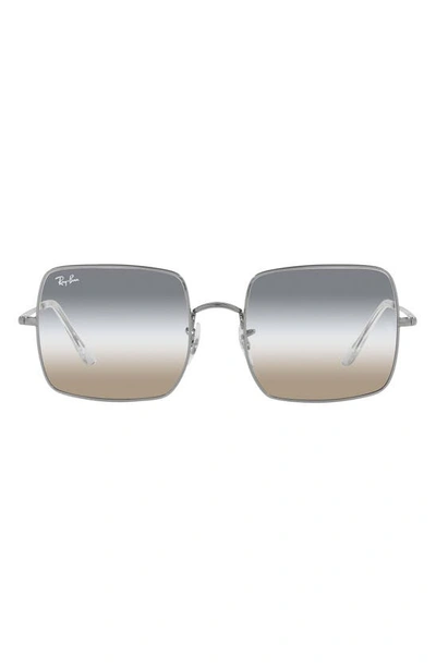 Ray Ban 54mm Square Sunglasses In Gunmetal / Clear Gradient Grey