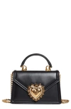 Dolce & Gabbana Devotion Mini Tote Bag In Black