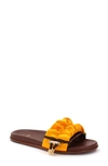 Fendi X Sarah Coleman Ff Vertigo Slide Sandal In Lemon