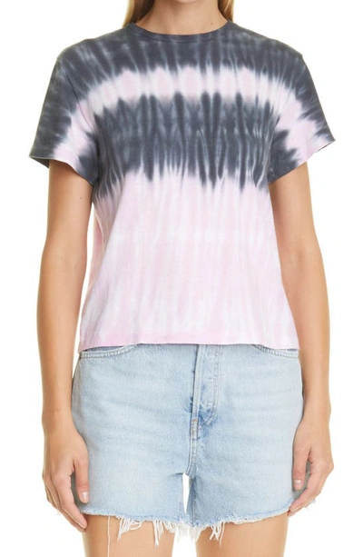 Re/done Hanes Classic Short-sleeve Cotton Tee In Blossom Stripe Tie Dye