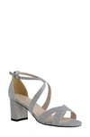 Touch Ups Audrey Block Heel Sandal In Silver