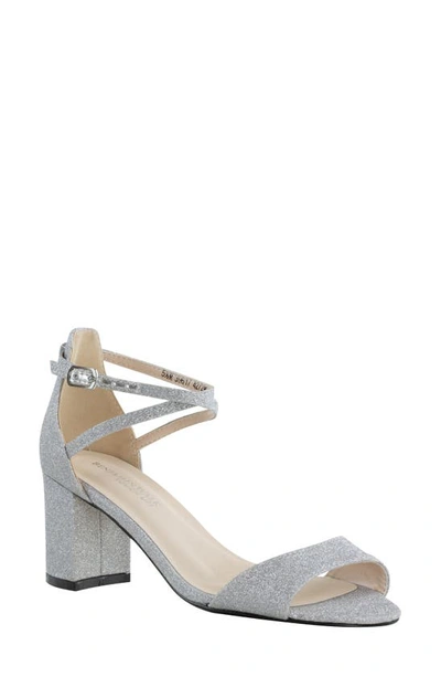 Touch Ups Jackie Block Heel Sandal In Silver