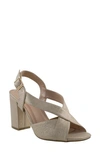 Paradox London Pink Hibiscus Slingback Sandal In Champagne