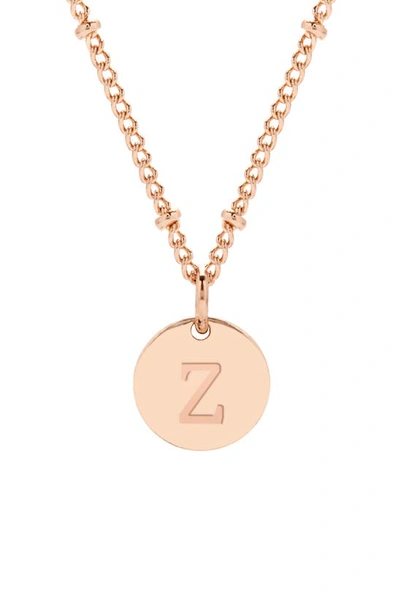 Brook & York Madeline Initial Pendant Necklace In Rose Gold