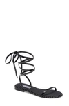 Steve Madden Avielle Lace-up Sandal In Black