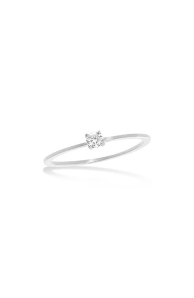 Lana Jewelry Skinny Flat Solo Diamond Ring In White Gold