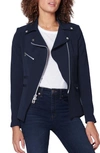 Veronica Beard Hadley Zip-front Scuba Jacket In Navy