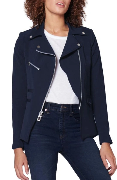 Veronica Beard Hadley Zip-front Scuba Jacket In Navy