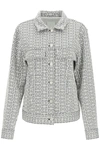Givenchy 4g Jacquard Denim Effect Jacket In Gray