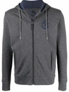 Billionaire Crest-motif Long-sleeved Hoodie In Grau