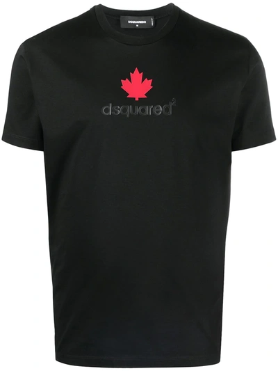 Dsquared2 Mini D2leaf Cool T-shirt In Black