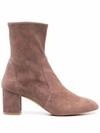 STUART WEITZMAN YULIANA 60MM SUEDE ANKLE BOOTS