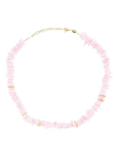 Anni Lu Puka Beaded Necklace In Rosa