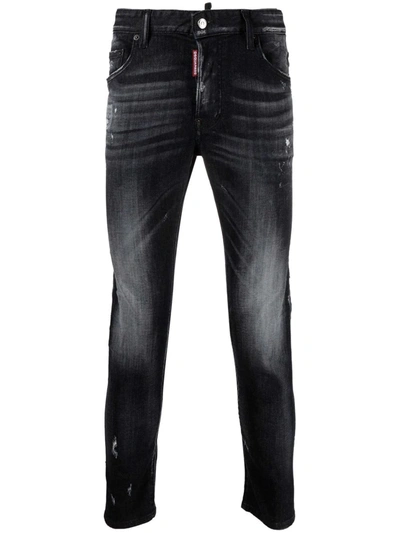 Dsquared2 Distressed-effect Skinny Jeans In Schwarz
