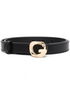 Givenchy 30mm G Chain Leather Belt In Black