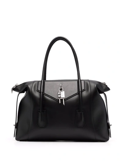 Givenchy Antigona Soft Lock Tote Bag In Schwarz