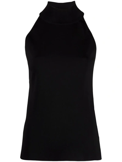Givenchy Top In Knit With Graphic Back In Black