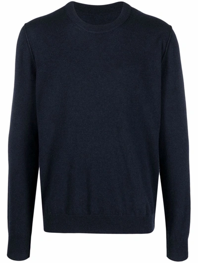 Maison Margiela Long-sleeve Cashmere Jumper In Blue