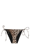 Ganni Leopard-print Bikini Bottoms In Animalier