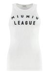 MIU MIU RIBBED TANK TOP,MJT6251YF6 F0009