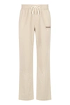 Palm Angels Side-stripe Straight-leg Trousers In Beige