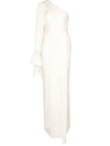 MARIA LUCIA HOHAN ONE-SHOULDER KNOT SILK GOWN