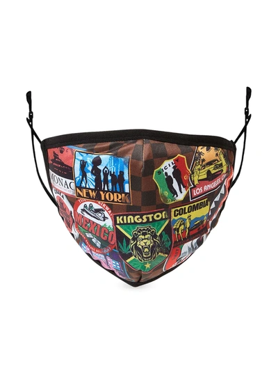 Sprayground Kid Kids' Badge-print Face Mask In 黑色