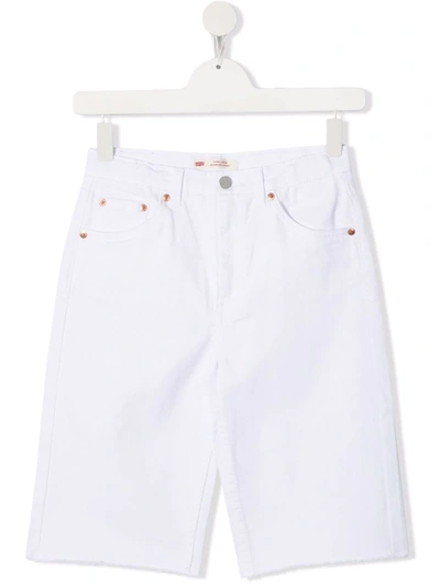 Levi's Teen Straight-leg Denim Shorts In White