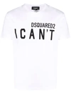 Dsquared2 I Can't Logo T-shirt In 白色