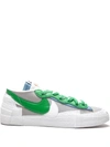 Nike Grey & Green Sacai Edition Blazer Low Sneakers In Green