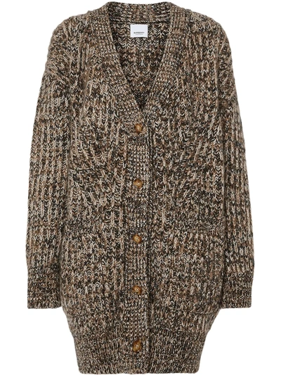 Burberry Woodland-print Knitted Cardigan In White