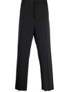Valentino Zip Wool Blend Pants In Black