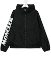 MONCLER NYLON JACKET WITH WHITE LOGO,1A7232068352T999