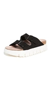 Birkenstock Arizona Chunky Suede Sandals In Black