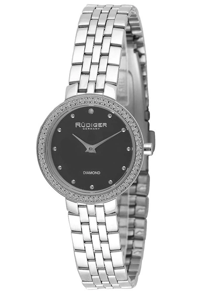 Rudiger Hesse Black Dial Ladies Watch R3300-04-007 In Black / Silver