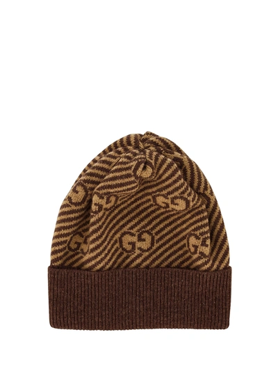 Gucci Babies' Kids Beanie For Girls In Brown