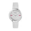 Furla My Piper White Dial White Leather Ladies Watch R4251110509 In Pink / White