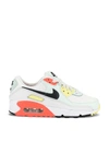 Nike Air Max 90 Women's Sneaker In White/ Dark Smoke/ Green